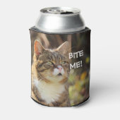 Funny Sassy Cat mit Attitude Bite Me Dosenkühler (Kanne Rückseite)