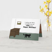 Funny Sassy Cat Snarky Happy Birthday Cat Lover Karte (Gelbe Blume)