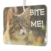 Funny Sassy Cat with Attitude Bite Me Autolufterfrischer (Links)