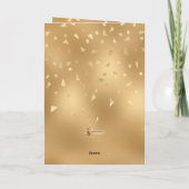 Funny Sassy Classy Gold Glitzer Cartoon Geburtstag Karte (Rückseite)