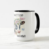 Funny Sassy Kuh mit Höflichkeit Tasse (VorderseiteRechts)
