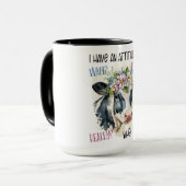 Funny Sassy Kuh mit Höflichkeit Tasse (Vorderseite Links)