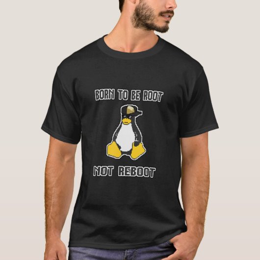 Funny sassy Linux IT Admin Geboren zu Root sein T-Shirt (Vorderseite)