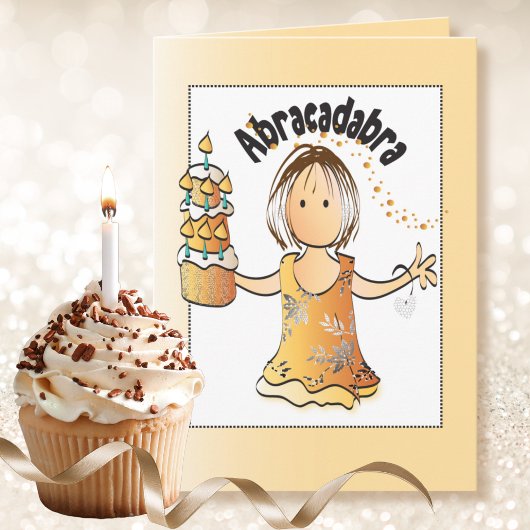 Funny Sassy Modern Cartoon Happy Birthday Karte