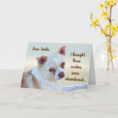 Funny Sassy Naughty Mutt Hunde Humor Weihnachtskar Karte (Gelbe Blume)