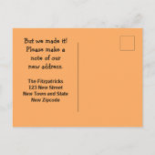 Funny Sassy Sarcasm Orange Moving Ankündigung Postkarte (Rückseite)