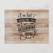 Funny Sassy Zitat Kalligraphie Postkarte (Vorderseite)