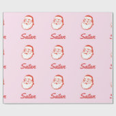 Funny Satan Santa Claus Rechtschreibfehler Typo Geschenkpapier (Flach)