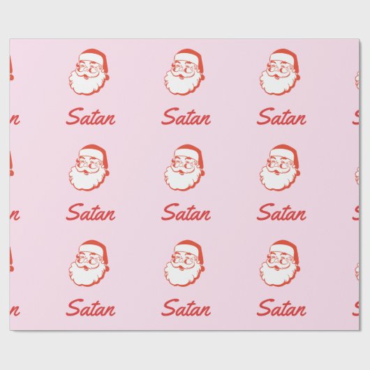 Funny Satan Santa Claus Rechtschreibfehler Typo Geschenkpapier (Flach)
