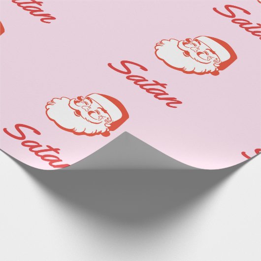 Funny Satan Santa Claus Rechtschreibfehler Typo Geschenkpapier (Ecke)