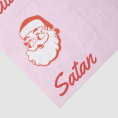 Funny Satan Santa Claus Rechtschreibfehler Typo Seidenpapier (Detail)