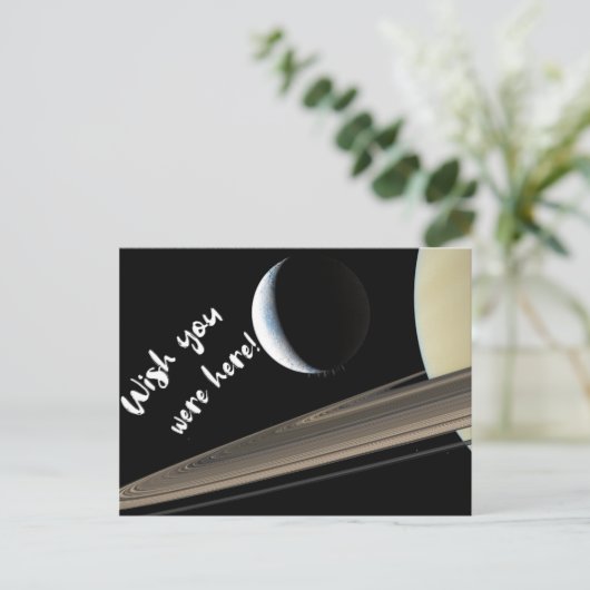 Funny Saturn Postcard Postkarte (Stehend Vorderseite)