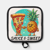 Funny Sauce und Bonbon Oven Mitt und Pot Holder Topflappen (Vorderseite)