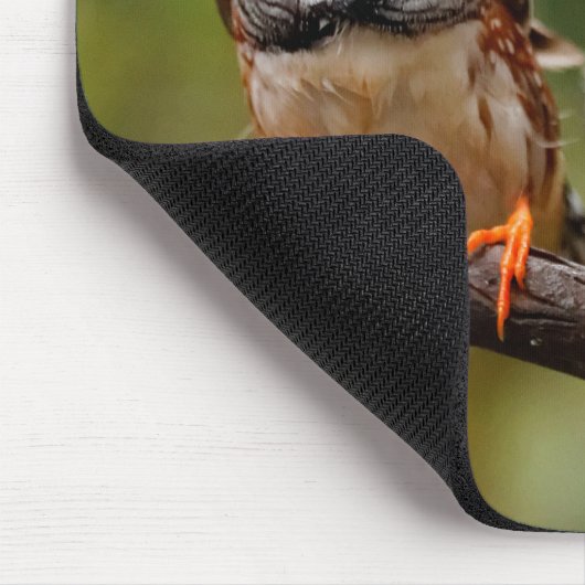 Funny Saucy Cheeky Pair von Zebra Finches Songbird Mousepad (Ecke)