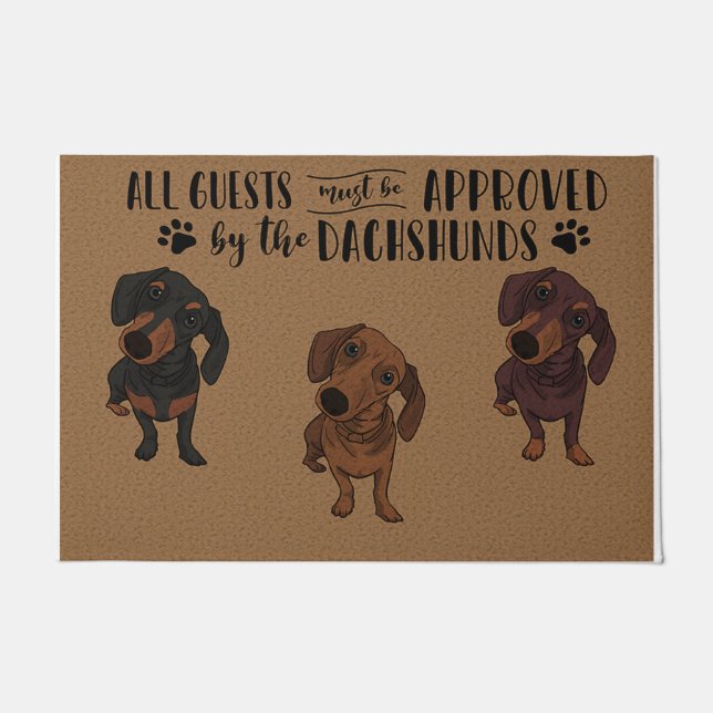 Funny Sausage Dog Doormat - Dog Lover Gift  Fußmatte (Vorderseite)