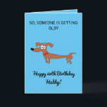 Funny Sausage Hund Snarky Husband 60. Geburtstag Karte<br><div class="desc">Funny Sausage Hund Snarky Husband 60. Geburtstag, ein lustiges Design für jeden Ehemann gemacht. Wenn Sie eine einzigartige Geburtstagskarten für Ehemann, lustigen Mann 60. Geburtstagskarten oder schüchterne Ehemann Geburtstagskarten suchen. Das Design enthält einen lustigen, lustigen Wursthund mit einem lustigen, anpassbaren Text, den Sie personalisieren können, genießen :)Wenn Sie ein Problem...</div>