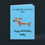 Funny Sausage Hund Snarky Husband 60. Geburtstag Karte<br><div class="desc">Funny Sausage Hund Snarky Husband 60. Geburtstag, ein lustiges Design für jeden Ehemann gemacht. Wenn Sie eine einzigartige Geburtstagskarten für Ehemann, lustigen Mann 60. Geburtstagskarten oder schüchterne Ehemann Geburtstagskarten suchen. Das Design enthält einen lustigen, lustigen Wursthund mit einem lustigen, anpassbaren Text, den Sie personalisieren können, genießen :)Wenn Sie ein Problem...</div>
