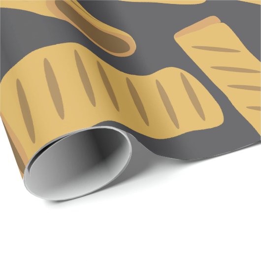 Funny Sausage Rolls British Food Gemustert Geschenkpapier (Rolleneckpunkt)