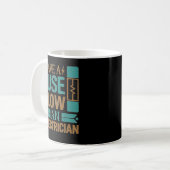 Funny Save A Fuse Blow An Electrician Cool Lineman Kaffeetasse (Vorderseite Links)