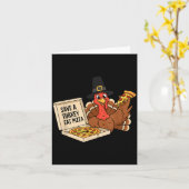 Funny Save A Turkey Eat A Zza Thanksgiving Zza Lov Karte (Gelbe Blume)