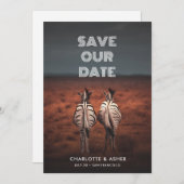 Funny Save the Date Animal Couple Theme (Vorne/Hinten)