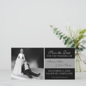 Funny Save the Date Ankündigungen {Black} (Stehend Vorderseite)