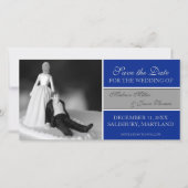 Funny Save the Date Announcements {Royal Blue} (Vorderseite)