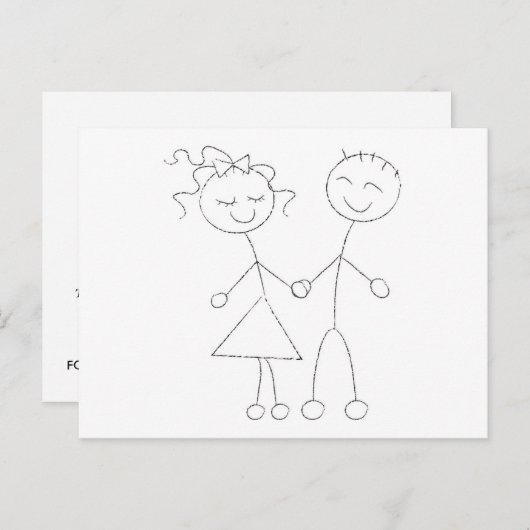 Funny Save The Date Card Ankündigungspostkarte (Vorne/Hinten)