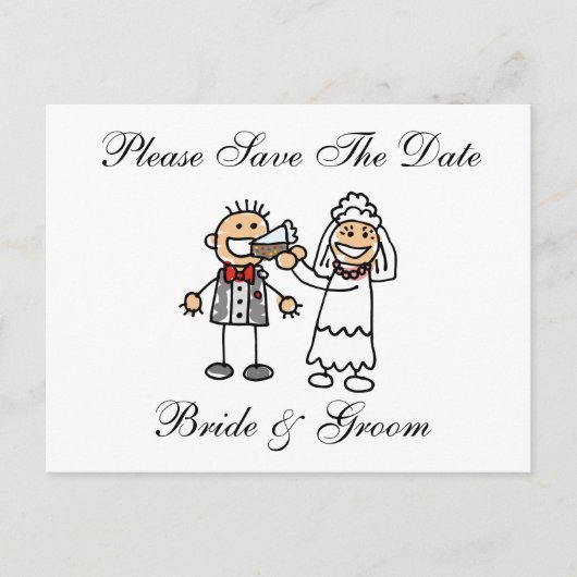 Funny Save the Date Postkarten (Vorderseite)
