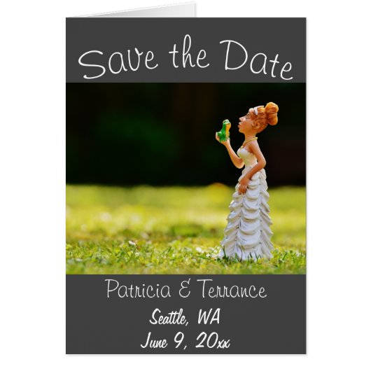 Funny Save the Date Princess Frog (Vorne)