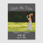 Funny Save the Date Princess Frog Magnetkarte (Vorderseite)