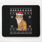 Funny Savh Cat Ugly Christmas Sweater WeihnachtsWe Mousepad (Vorne)