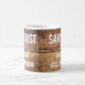 Funny SAWDUST IST MAN GLITZER Typografie Kaffeetasse (Mittel)