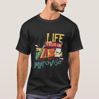 Funny Sax Player gibt Jazz Musik Saxophon T-Shirt