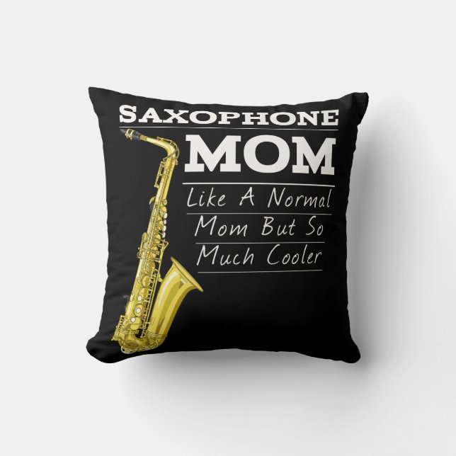 Funny Saxophon Cool Marching Band Mama Kissen (Vorderseite)