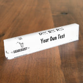 Funny Saxophon Lover Namensplakette (Seite)