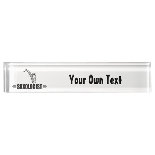 Funny Saxophon Lover Namensplakette (Vorderseite)