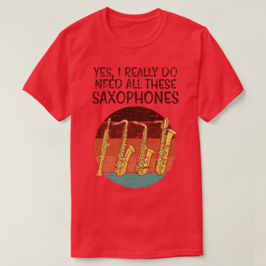 Funny Saxophon T-Shirt (Design vorne)