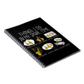 Funny Saxophone Player Gift Men Jazz Music Notizblock (Rechte Seite)