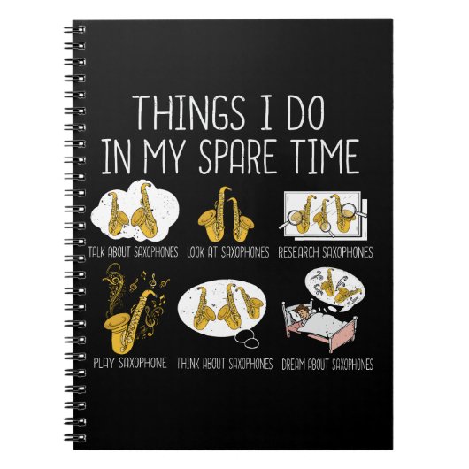 Funny Saxophone Player Gift Men Jazz Music Notizblock (Vorderseite)