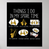 Funny Saxophone Player Gift Men Jazz Music Poster (Vorne)