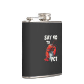 Funny Say No to Pot mit Crab Hummer Flachmann (Rechts)