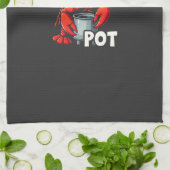 Funny Say No to Pot mit Crab Hummer Geschirrtuch (Gefaltet)