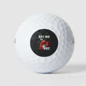 Funny Say No to Pot mit Crab Hummer Golfball (Vorderseite)