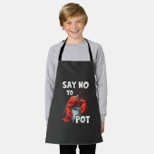 Funny Say No to Pot mit Crab Hummer Schürze (Getragen)