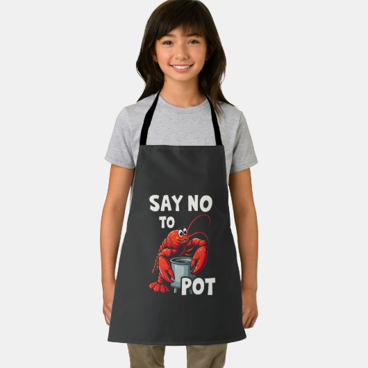 Funny Say No to Pot mit Crab Hummer Schürze (Insitu)
