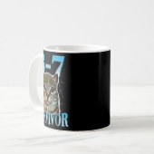 Funny Saying 67 Cats Tummy Ache Survivor Cat Meme  Kaffeetasse (Vorderseite Links)