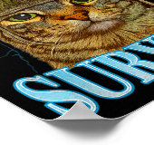 Funny Saying 67 Cats Tummy Ache Survivor Cat Meme  Poster (Ecke)