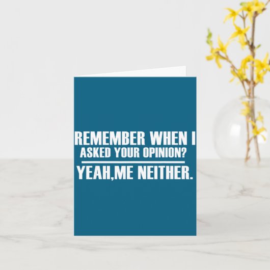 Funny Saying & Funnywith Sayings Remember When Karte (Gelbe Blume)