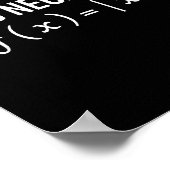 Funny Saying Avoid Negativity Math Equation Men Wo Poster (Ecke)